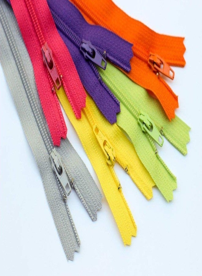M Fabrics Zipper with Knit Tape Used in Pants, Children Frocks, Plazos, Dresses, Women's Suits (Multicolour) - Pack of 30 Pieces (18 Inches) - Image 4